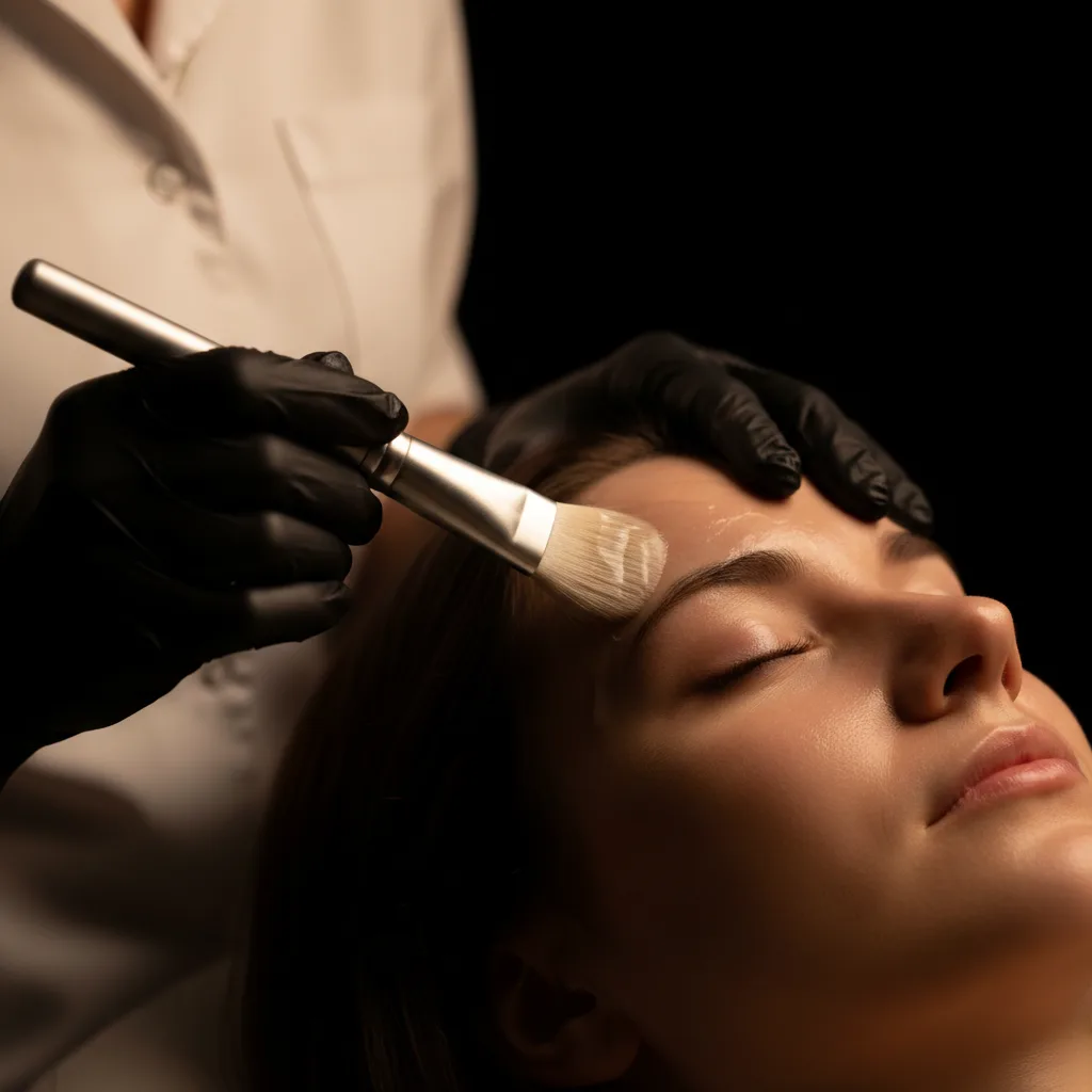 Dr. Qasim performing Chemical Peels at The Royal Aesthetics