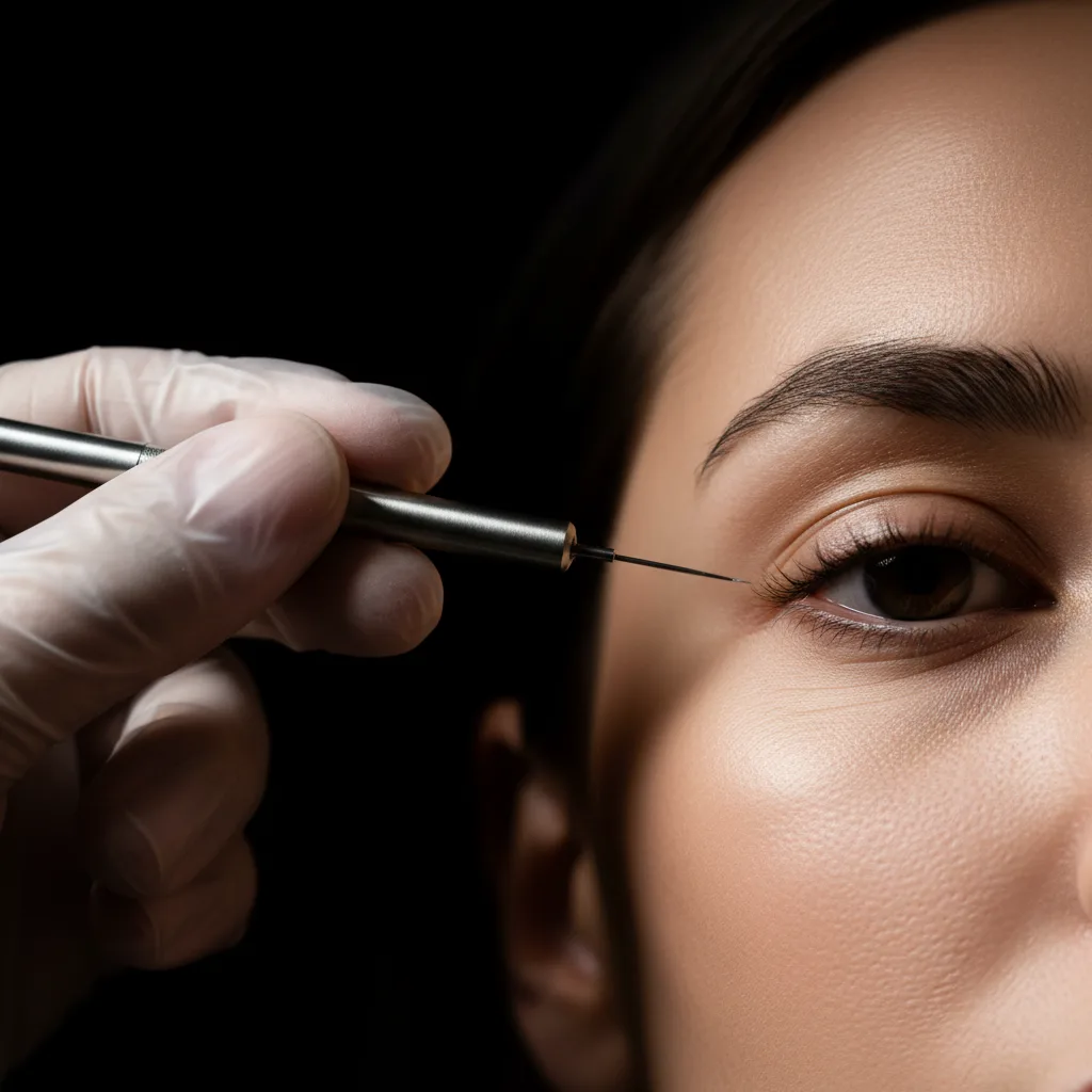 Dr. Qasim performing Dark Circles Treatment at The Royal Aesthetics